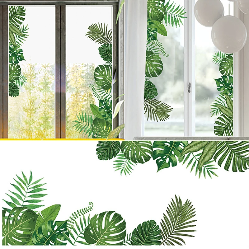 Adesivi Per Finestre Wondever - Motivo Palma Tropicale, Elettrostatici E Rimovibili, 2 Fogli 30x90cm - Foto 7