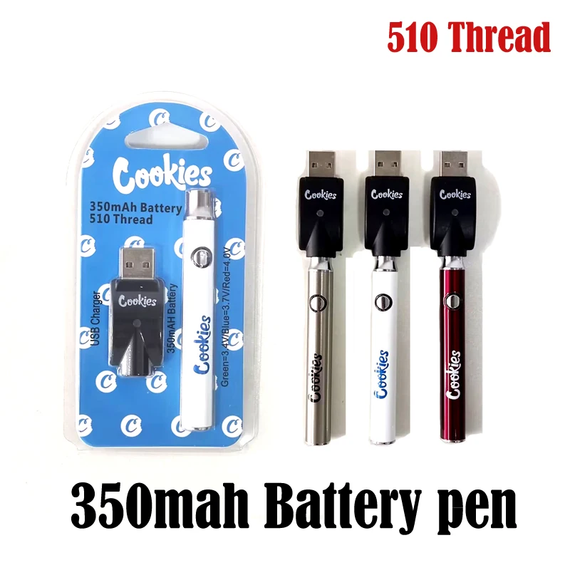 530pcs350mahCookiesRechargeablePreheatVapeBatteryKitVariable