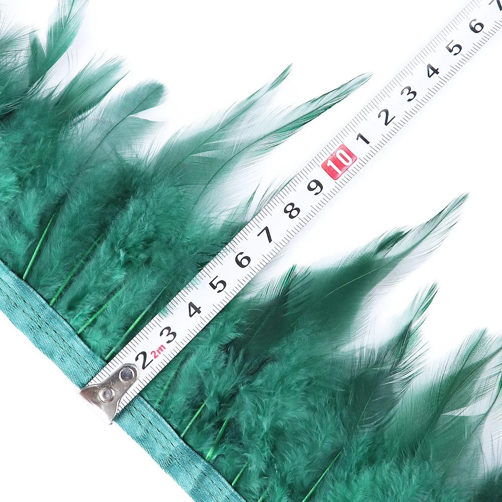 Rooster Feathers 2Meter Pink Feather Trims Clothing Dress Sewing Accessory Ribbon Wedding Carnival Decoration 10-15CM