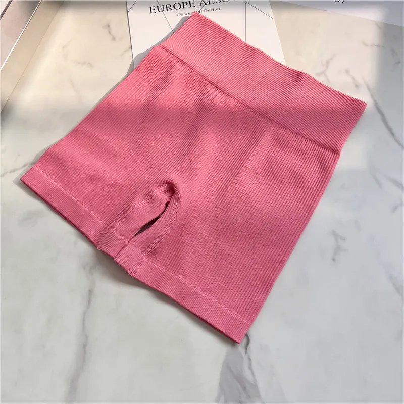 INLUMINE New Women Seamless Knit Sports Shorts High Waist Hip Lift Cycling Shorts Yoga Tight Pant Gym Fitness Leggings Women 6