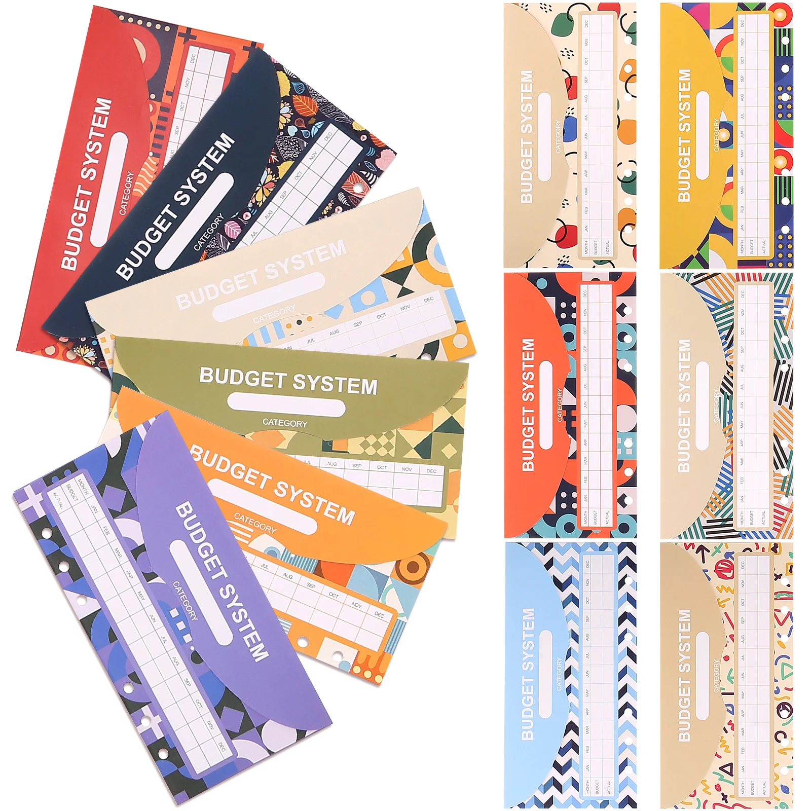 

Binders Cash Envelopes Binders Budget Envelope Decorative Binders Supply Flower-Shaped Cash Plan Spending Cards With Holes