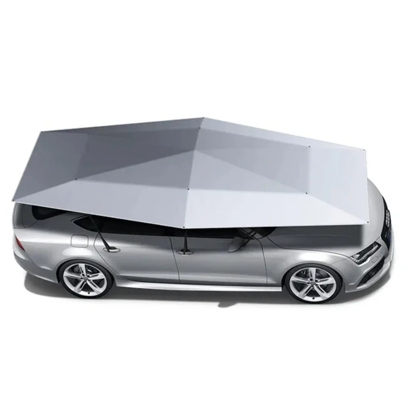 

5.2m Over Size Sliver Fully Electric Automatic Umbrella Sun Sunshade Car Umbrella Tent for Car Parking Camping Party