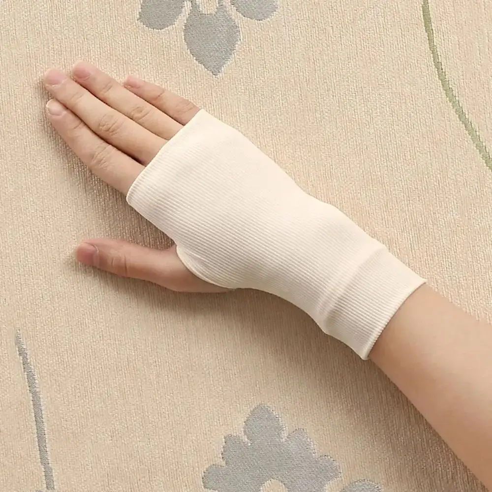 Fingerless Gloves,Sports Gloves,Half Finger Gloves,Ridding Gloves for Women Summer Driving,Solid Color Non-slip Mittens,Ice Silk Men Elastic Half Finger