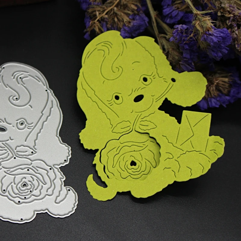 

67JE собака металлические штампы штампы тиснение трафарет для скрапбукинга DIY ремесла