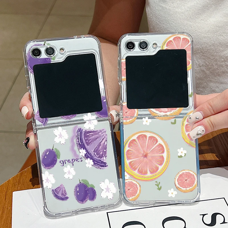 Cherry Watermelon Fruit Design Hard Clear Folding Case Cover