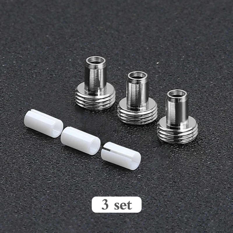Fiber Optic Adapter New Fiber Optic Visual Fault Locator Ceramic Tube Sleeves Adapter 3pc Ceramic Sleeve Tubes and 3pc Metal Head Connector