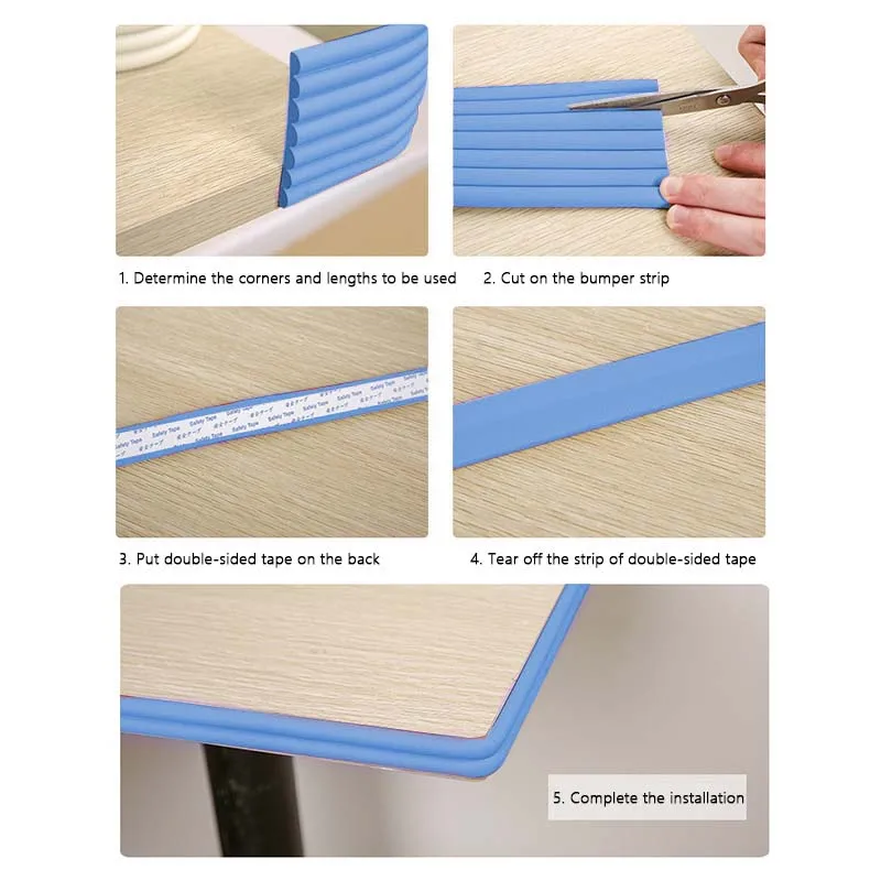 Baby Safety Desk Edge Guard Strip Table Corner Protector Kids Collision Cushion Foam Bumper Free Tape silicone table corner protector table corner protector table edge protector furniture anti collision strip