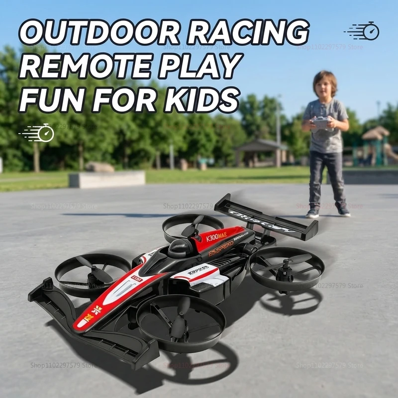 Drone Voiture 2-en-1 K300MAX RC Télécommandé Enfant Bleu