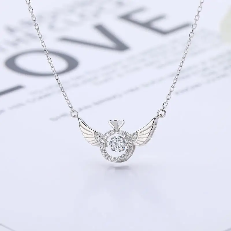 [wingbling] 韓国☆925Silver☆Glory Crystal Necklace wingbling] 韓国☆925Silver☆Glory Crystal Necklace (wing