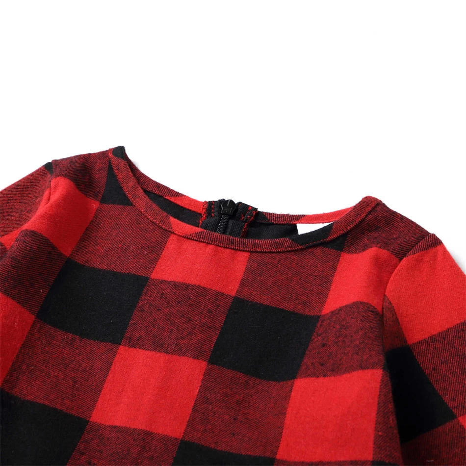 thumbnail image 5 of 2024 Navidad Madre Hija Vestidos a juego Conjunto familiar Cuadros Mamá Bebé Mamá y yo Ropa Otoño Mujeres Niñas Bebés Vestido, 5 of 5