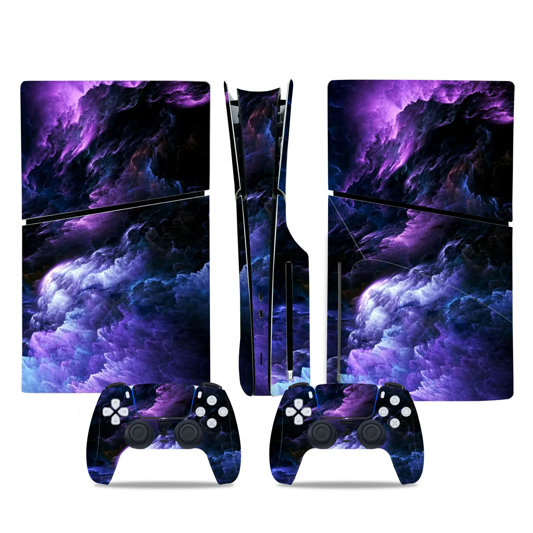 PS5 슬림 디스크 스킨 스티커 낙서 디자인 PS5 슬림 디스크 콘솔 및 2 컨트롤러 용 보호 비닐 데칼 커버