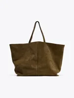 New Women's Retro Suede Frosted Bag Casual Large Luxury Design Commuter High-end Armpit Bag Soft Handle Closed Tote Bag - Image 2