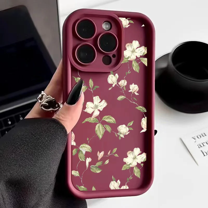 Elegant Floral Design Soft TPU Phone Case