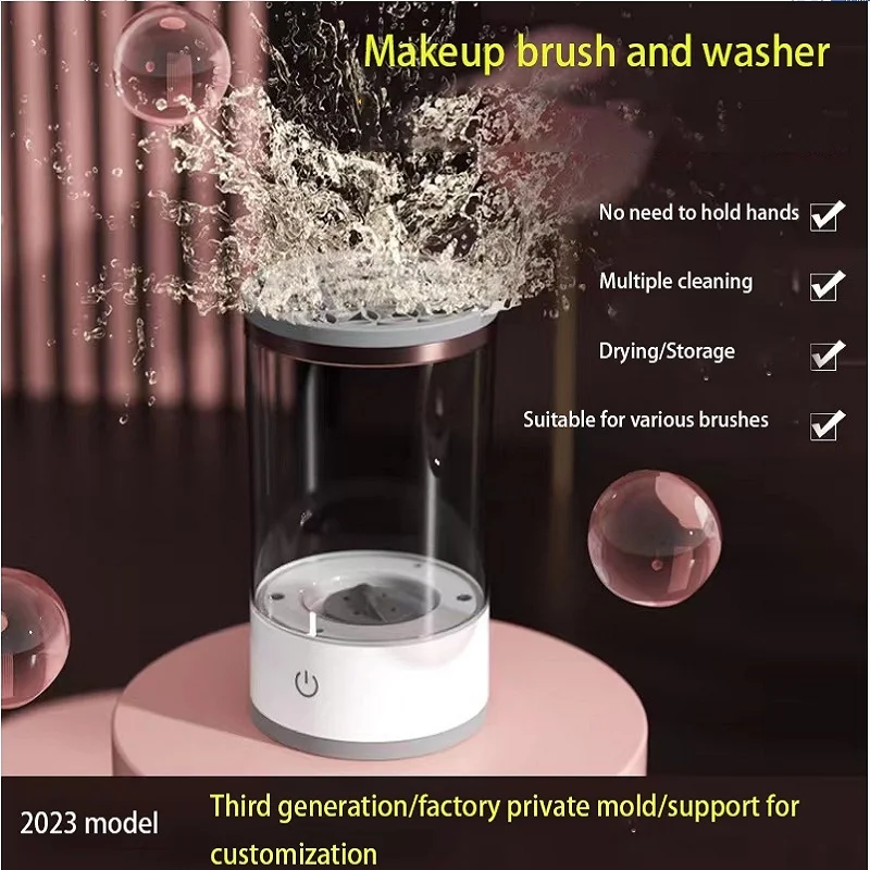 

Electric Cosmetic Automatic Spinner Makeup Brush Cleaner Machine Automatic Brush Cleaner Spinner Machine