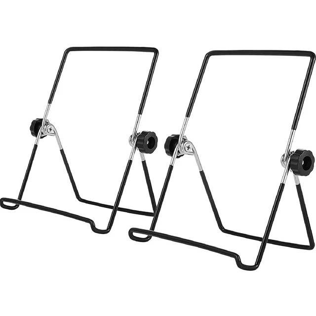 Plate Holder Easel Display Stand - 4.5 inch Metal Plate Stands for Display  - Tabletop Picture Stand - Silver Iron Easels for Display Pictures | Photo