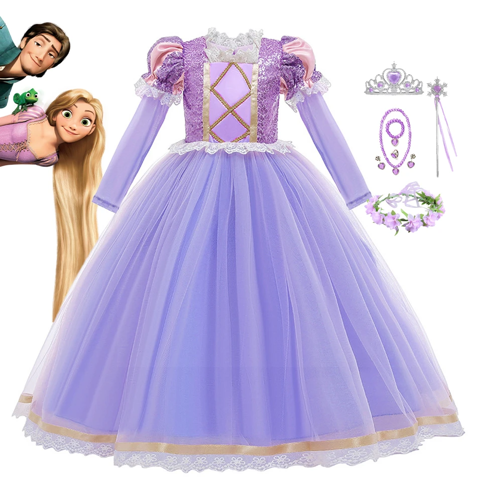 女の子のためのディズニープリンセスコスチューム 夏のコスプレドレス もつれたロール カーニバルの衣装 誕生日パーティー Aliexpress 女の子のためのディズニープリンセスコスチューム 夏のコスプレドレス もつれたロール カーニバルの衣装 誕生日パーティー Aliexpress