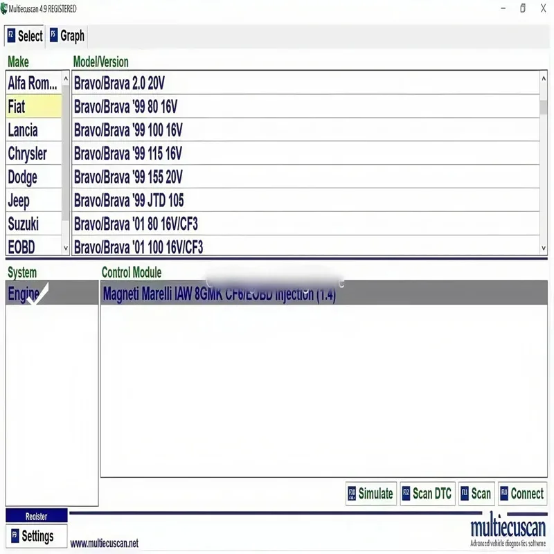 2025 ultima versione Multiecuscan 5.2 per Fiat Software per Fiat/Chrysler/Dodge/Jeep/Suzuki Software scanner - immagine 3