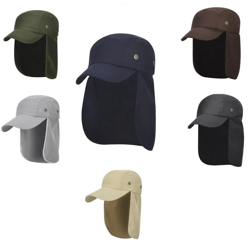 Outdoor Sport Hiking Camping Visor Hat UV Protection Face Neck Cover Fishing Sun Protcet Cap Fishing Cap Rain Hat Sun Jungle
