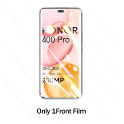 Premium Soft Hydrogel Film Screen Protector with Camera Glass for Honor 400 5G (Only 1Front Film)