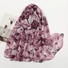 Cotton Linen Scarf for Sun Protection, Floral Print with Soft Touch Scarf, Fashionable and New 3