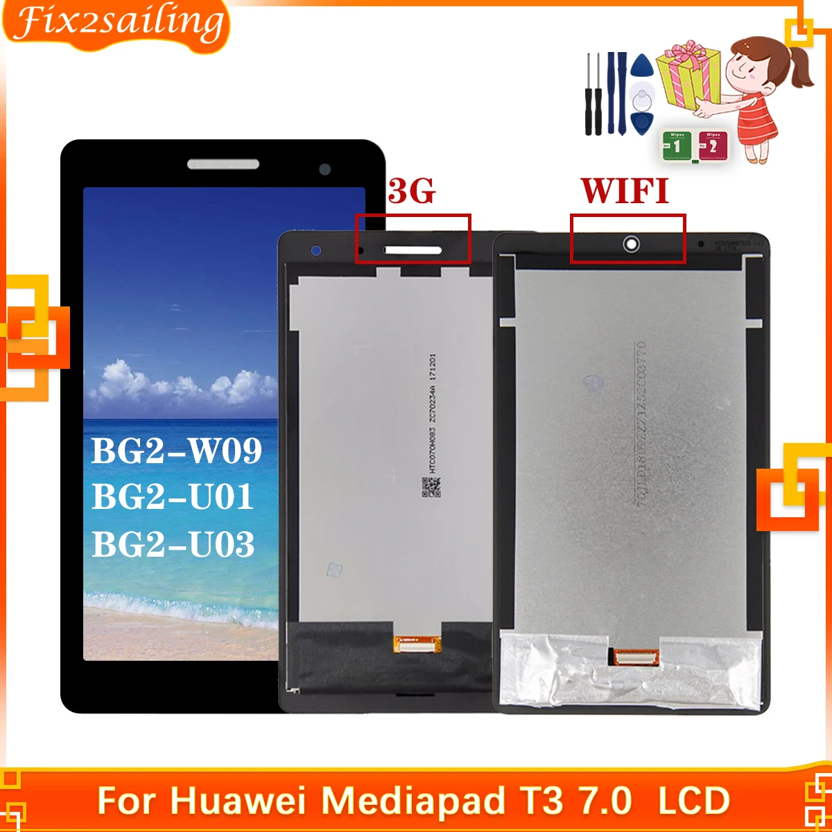LCDDisplayForHuaweiMediapadT370BG2W09BG2U01BG2U03Touch