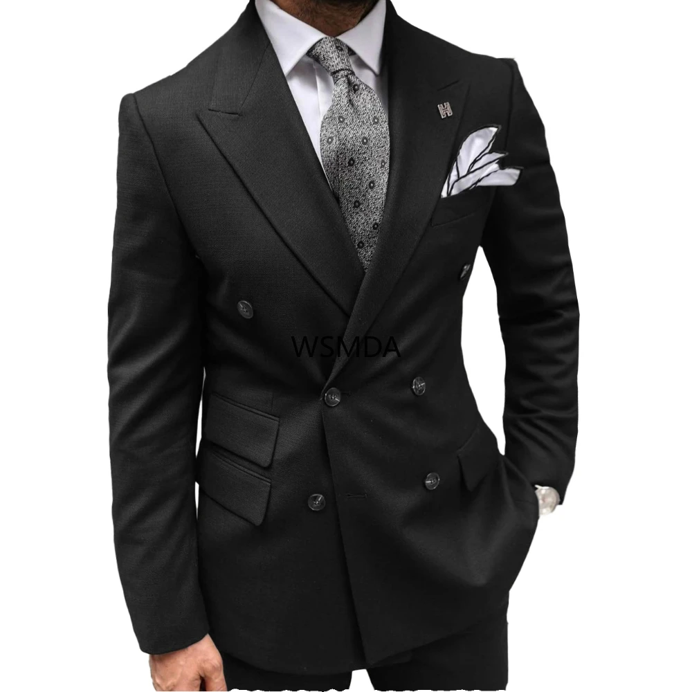 2024 New 2 Pieces Men's Suit Notch Lapel Slim Fit Casual Tuxedos For Wedding(Blazer+Pants)