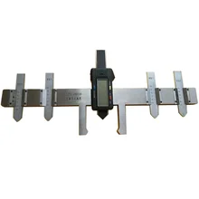 

Mechanical rail frog wear gauge for turnout Rail head wear gauge