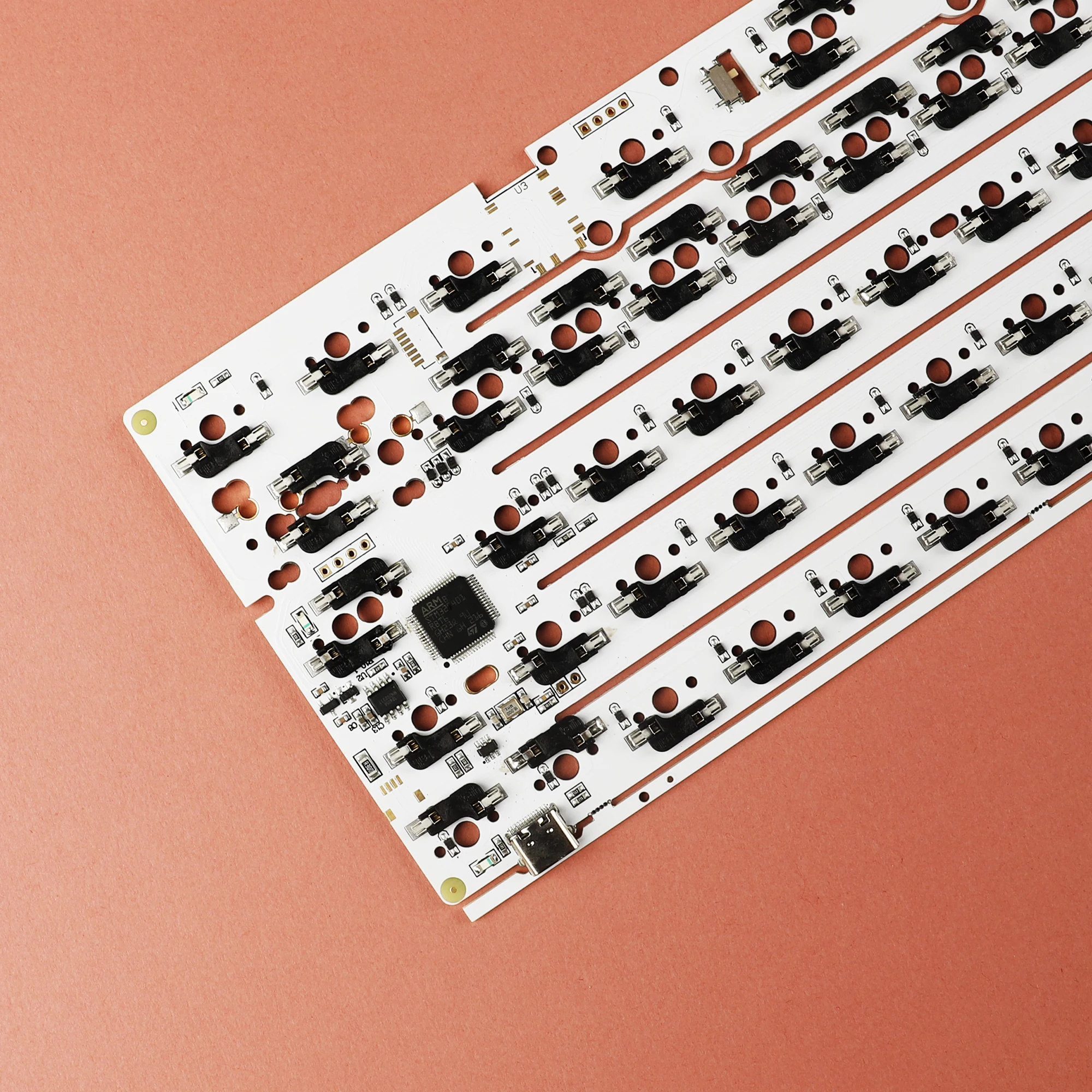 Soquete de Soquete Kailh Totalmente Programável Hot Swap com Fio 60 Pcb Dk61 64 Gh60 Iso Ansi Via Frasco - Imagem 6