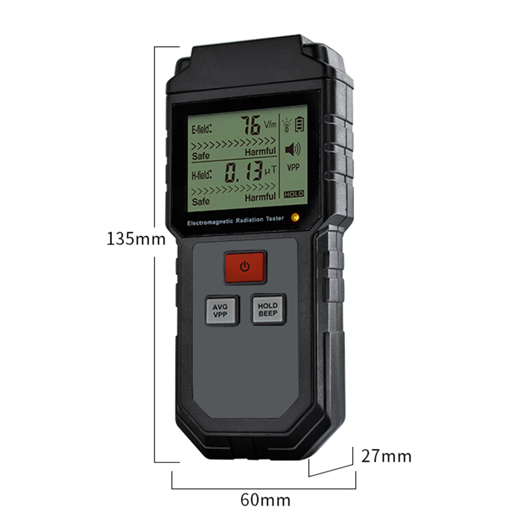 ET825 Electromagnetic Field Radiation Detector Tester EMF Meter USB Charging Handheld Portable Counter Emission Dosimeter 4
