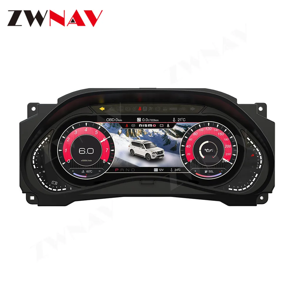 

For Nissan Patrol Y62/Infiniti QX80 2010-2023 Carplay Digital Cluster Speed Odometer Screen LCD Virtual Cockpit Instrument QLED