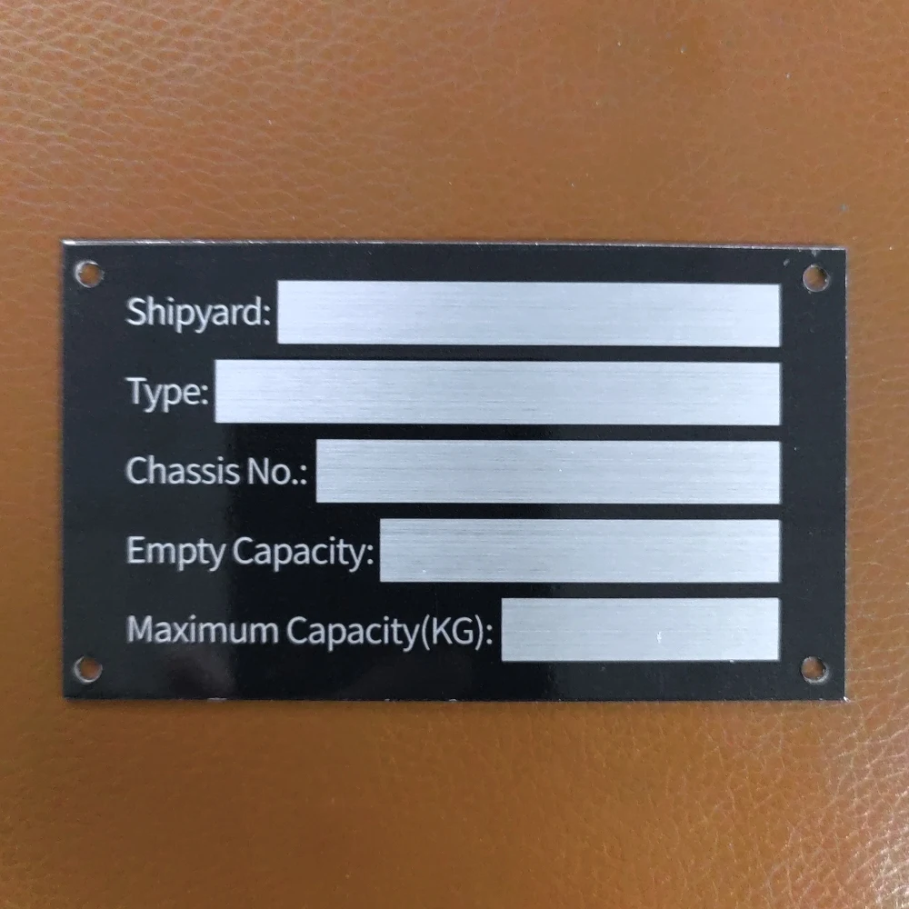 Shipyard Aluminum ID Tag 95 X 55mm Vin Date Plate Model Type Chassis No. Capacity Parts Camper Accessories