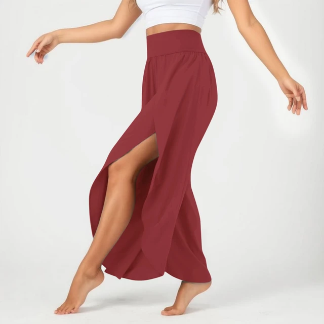 Red maxi skirt yoga pants Clearance