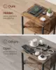 Side Table with Charging Station, 3-Tier End Table with USB Ports and Outlets, Nightstand for Living Room, Bedroom 5