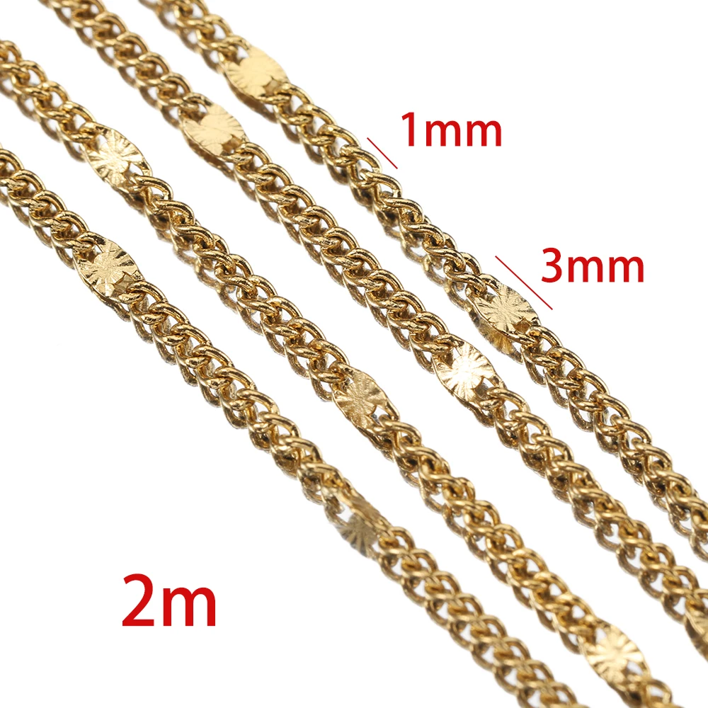 Catene Per Collane In Acciaio Inossidabile Da 1 Metro/lotto Catena A Maglie Per Cavi Sfusi Per Materiali Per La Creazione Di Gioielli Fai Da Te Fornore All'ingrosso Di Catene Sfuse - Foto 4