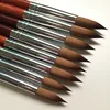 1PCS 100% Kolinsky Sable Acrylic Nail Art Brush No. 10#12#14#16#18#20#22#24 UV Gel Carving Pen Liquid Powder DIY Nails Drawing 3