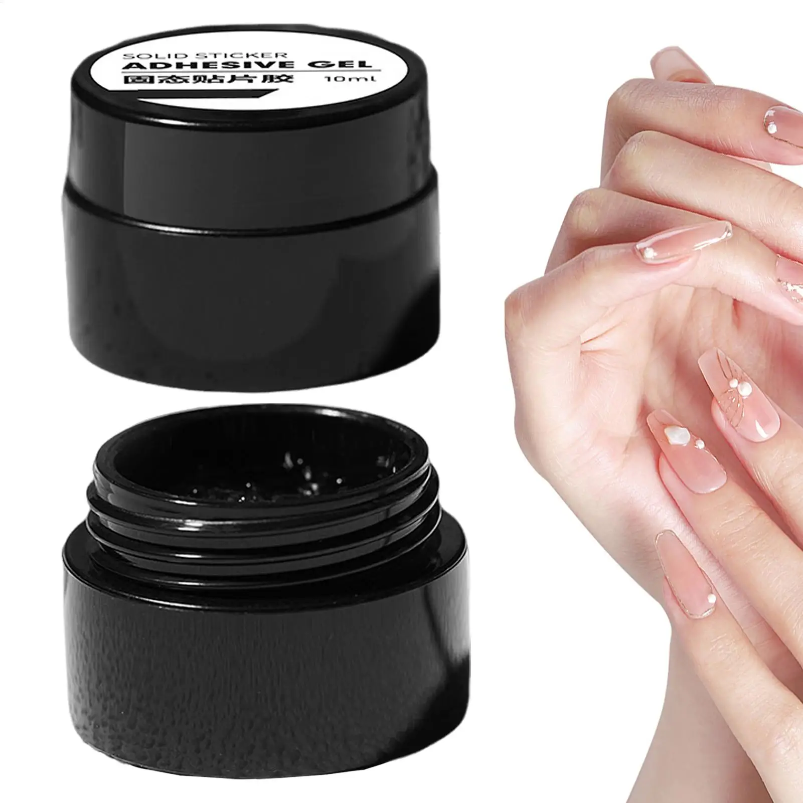 Colla Gel SolidNail per Unghie Finte 10ml, Adesione Forte e Duratura, Colla per Unghie Artificiali