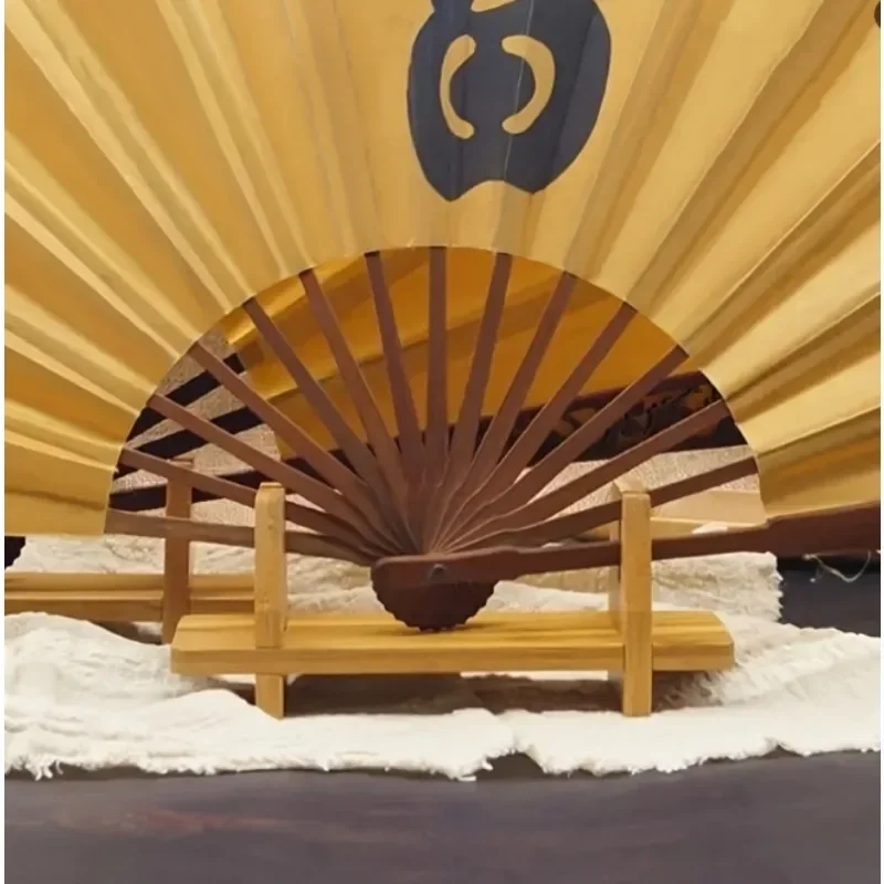 1PC Durable Bamboo Chinese Folding Hand Fan Stand Base Fan Display Stand Folding Hand Display Holder Home Decoration