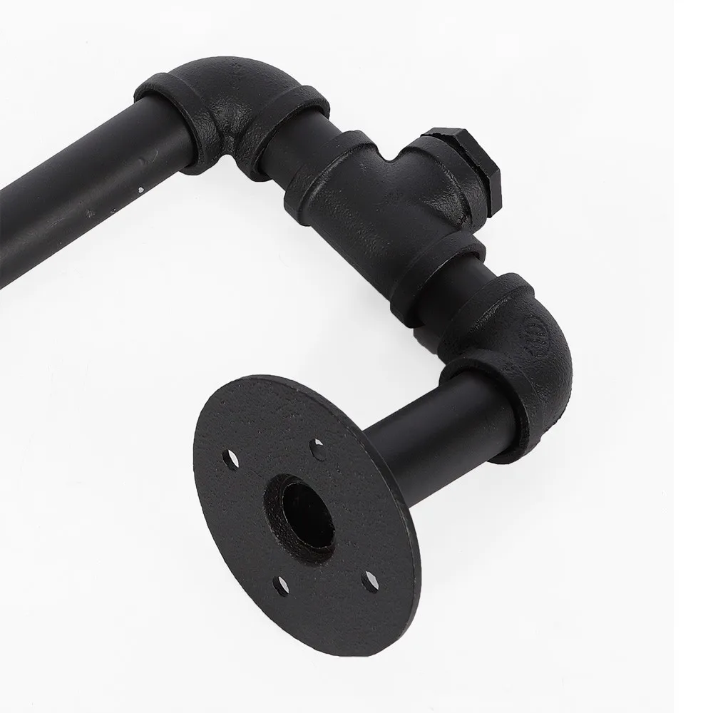 Industrielles Wandregal mit Wasserzähler-Design, Stahl und Holz, 25 kg Tragfähigkeit für Wohnzimmer, Küche, Büro – Detail 5