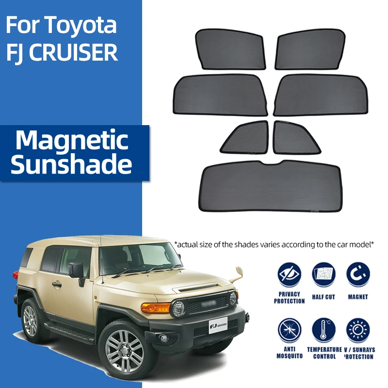 Für Toyota FJ Cruiser XJ10 2006-2021 Magnetische Auto Sonnenschirm Schild  Frontscheibe Vorhang Hinten Seite Fenster Sonnenschutz visier - AliExpress