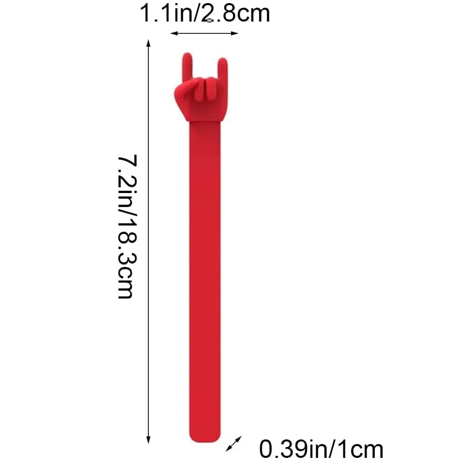 1pcs Rock Finger Bookmark Silicone Material Funny 3D Cartoon Page Marker Unique Reading Gift A7462 bookmarks stationery supplies silicone bookmark