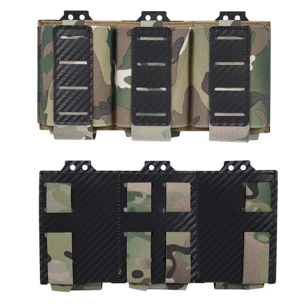 OphidianTac Mag Pouch Triple 5.56 Mag Carrier Carbon fiber Elastic MOLLE System Hunting Holster