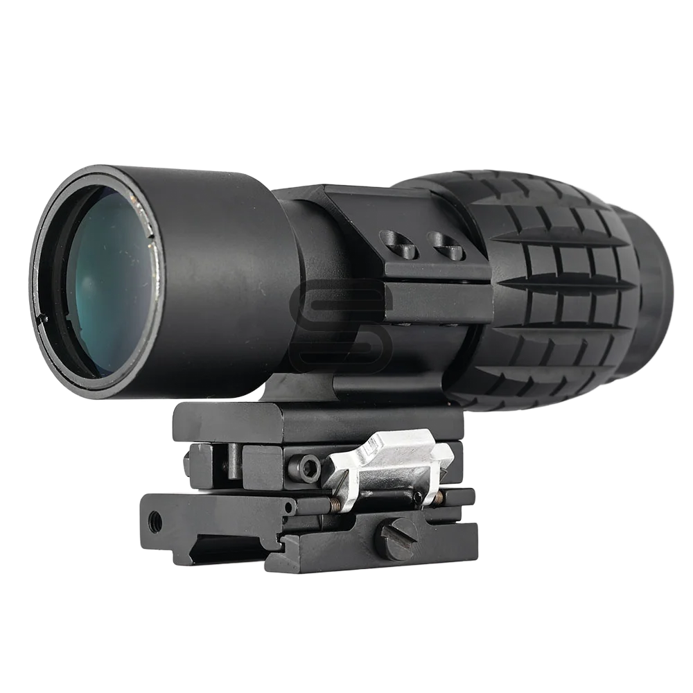 Red Dot Sight Tactical Magnifier Scope Tactical Red Dot Sight 3x 5x Magnifier Quick Release Side Flip 20mm Rail Mount