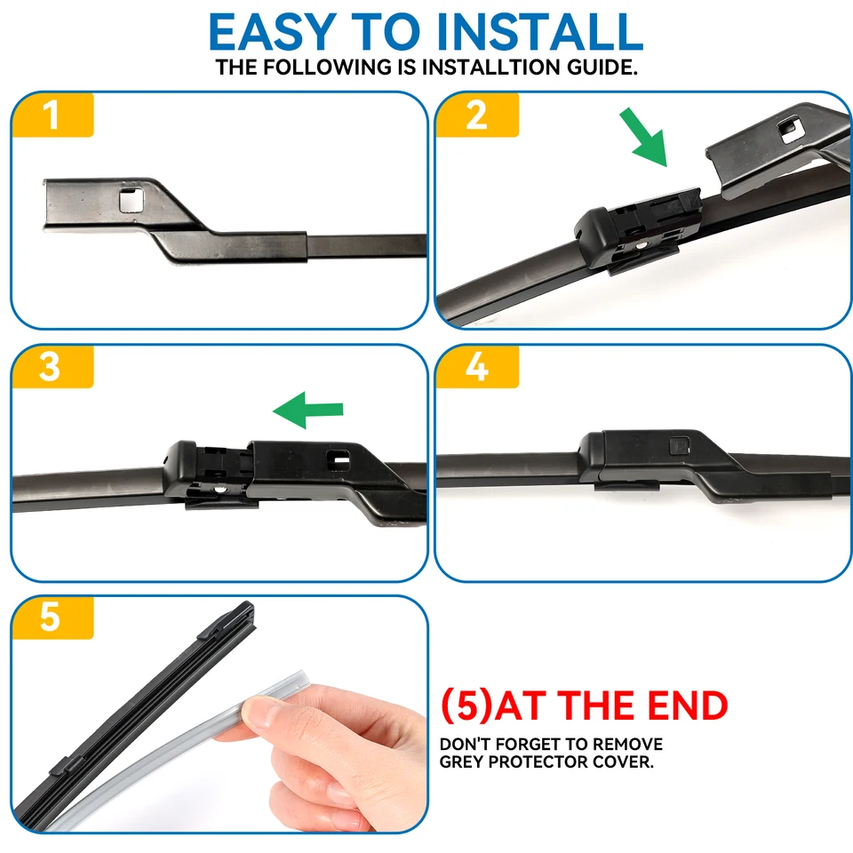 Wipers Blade Set For VW Tiguan MK2 2017-2023 Windshield LHD Front 13 thumbnail image