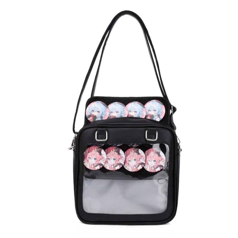 

Student Square Backpack-Harajuku Handbag 3-Way Clear Bag Shoulder Bag
