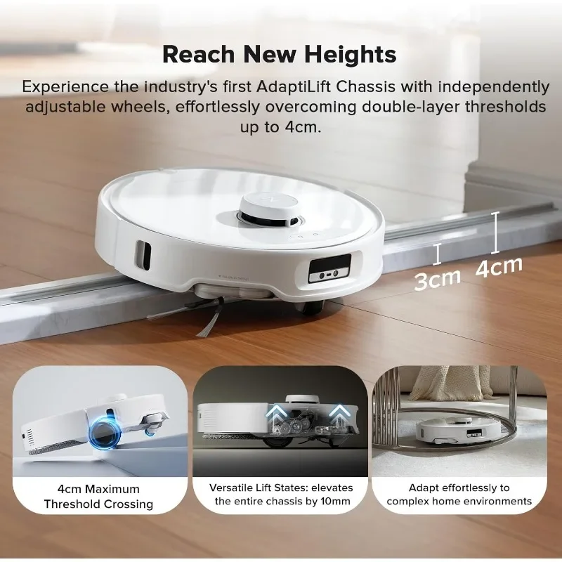 roborock Qrevo Curv Robot Vacuum and Mop, 18,500Pa Suction, Zero-Tangling, DuoDivide Main Brush, FlexiArm Arc Side Brush