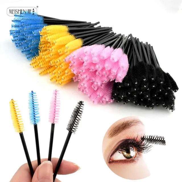 MEISHENJIE Disposable Eyelashes Brush Comb 5-50 PCS Eye Lashes Extension Mascara Wands Makeup Professional Makeup Beauty Tools