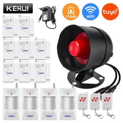 Smart Wifi Security Alarm System Kit with Loud Indoor/Outdoor Siren and Motion Door Sensor - American Standard (KIT5 Alarm)