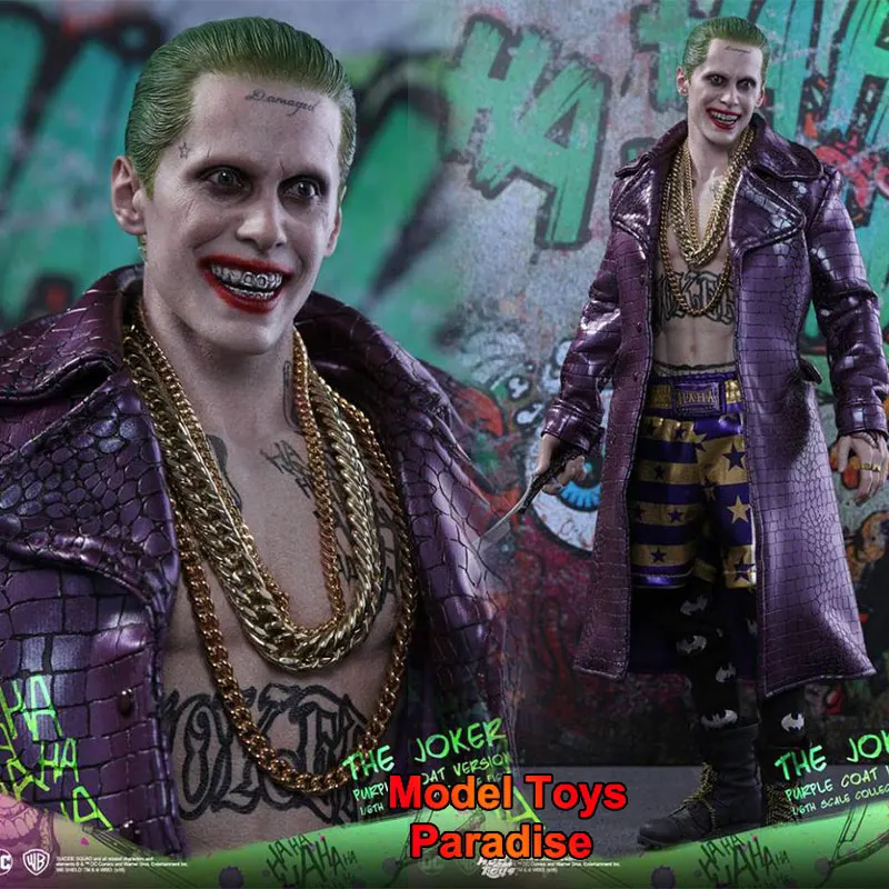 

HOTTOYS HT MMS382 1/6 Men Soldier Joker Suicide Squad Jared Leto Purple Coat Full Set 12'' Action Figure Collectible Fans Gifts