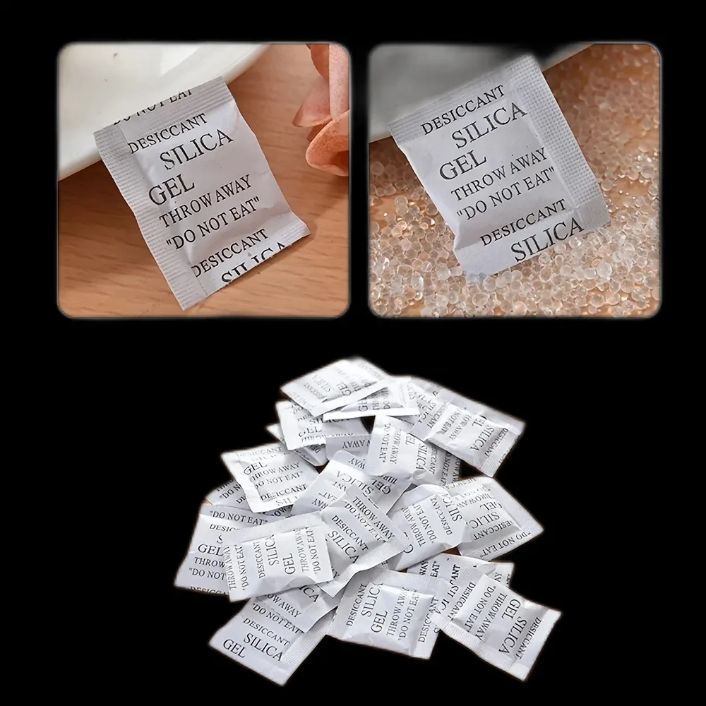 20 Pack Silica Gel Desiccant, Silica Gel Moisture Absorbent Beads-Moisture Absorber for Electronics, Clothing and Food Storage