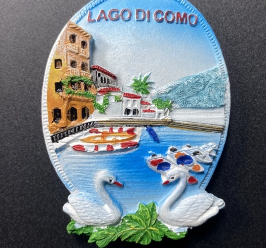 The Italian resort of Lake Como Travelling Souvenirs Fridge Magnets Creative Home Decoration Resin Fridge Magnetic Stickers magnetic fridge magnets magnetic sticker magnetic fridge stickers refrigerator decor